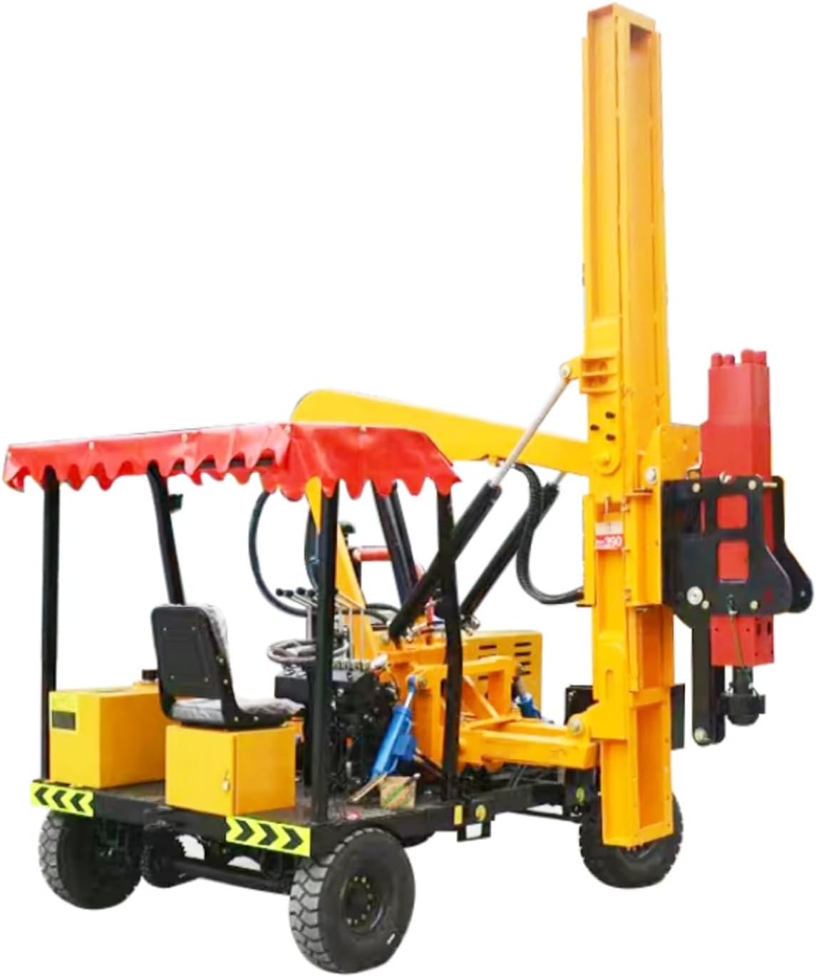 Guardrail Post Driver, Heavy Duty Pile Driving Equipment for Highway and Roadside Installation