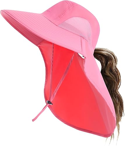 Sombrero de sol para exteriores para hombre con protección UPF 50+, gorra de safari de ala ancha, sombrero de pesca con solapa para el cuello, para