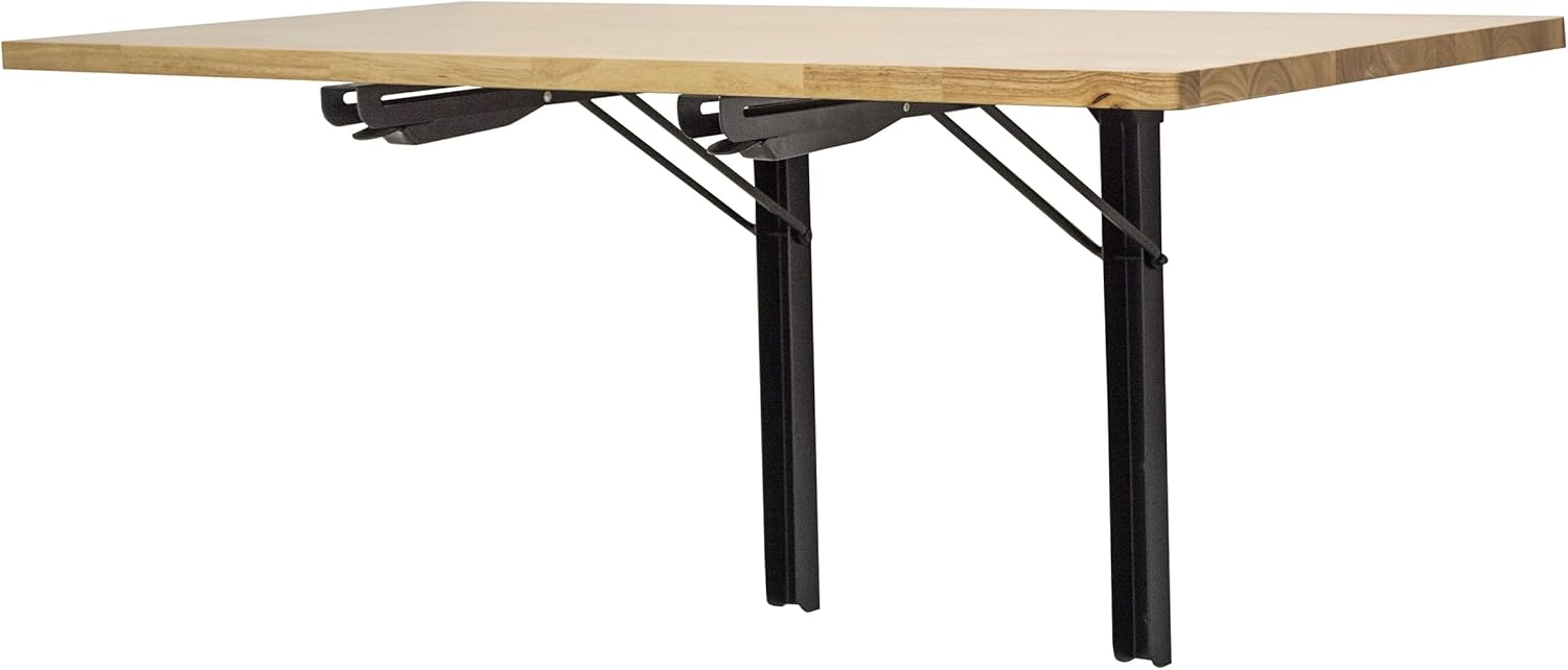 Wall Mounted Folding Work Bench, Silver - 47.25 x 22.85 x 1 in.