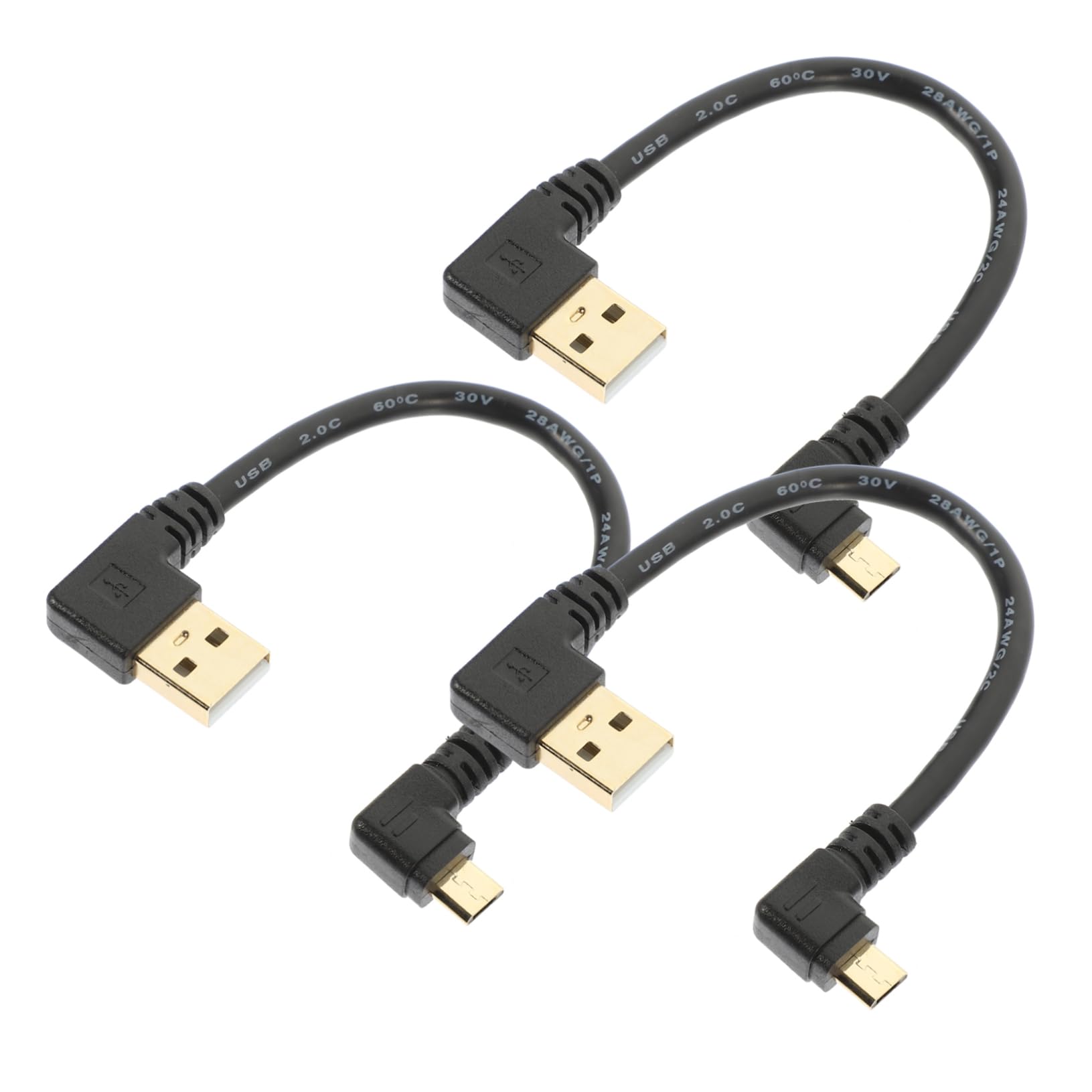 Gatuida 15pezzi Cavo Usb Gradi Da Ricarica Veloce e Trasferimento Dati Design Angolare Per Smartphone e Tablet Materiale Di Placcato e Previene Surriscaldamento e Sovraccarico