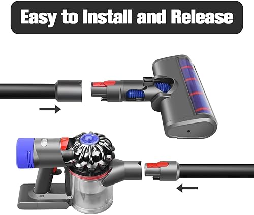 Miniatura 10 de Piezas de repuesto para aspiradora Dyson V7 V8 V10 V11 V15, tubo de extensión al vacío, pieza de repuesto de varilla de liberación rápida de 28.5