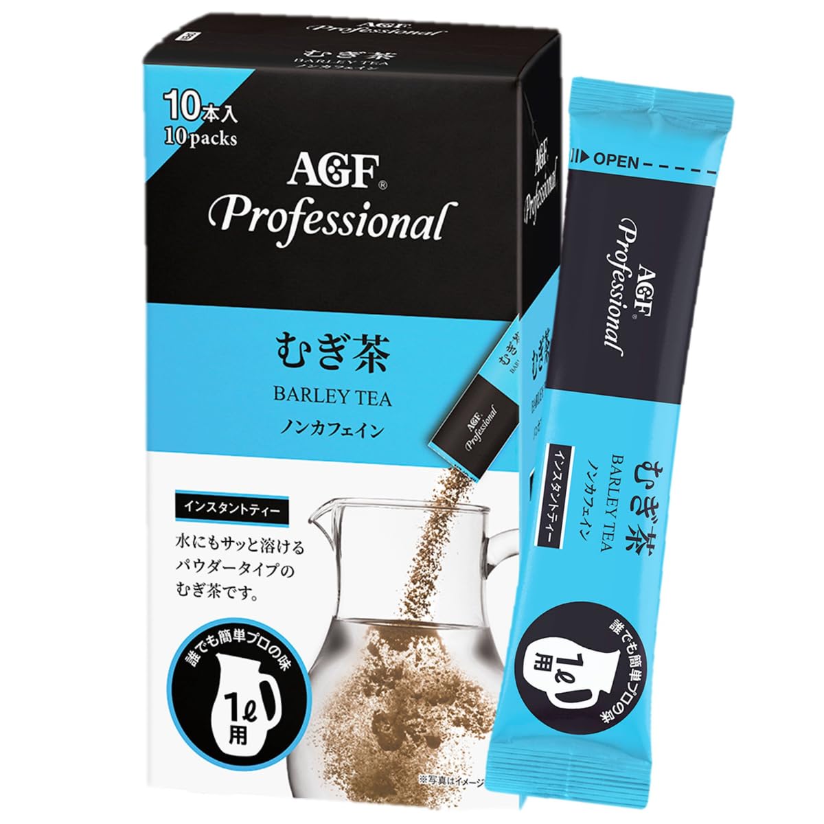AGF プロフェッショナル 香ばしむぎ茶 1L用 10本