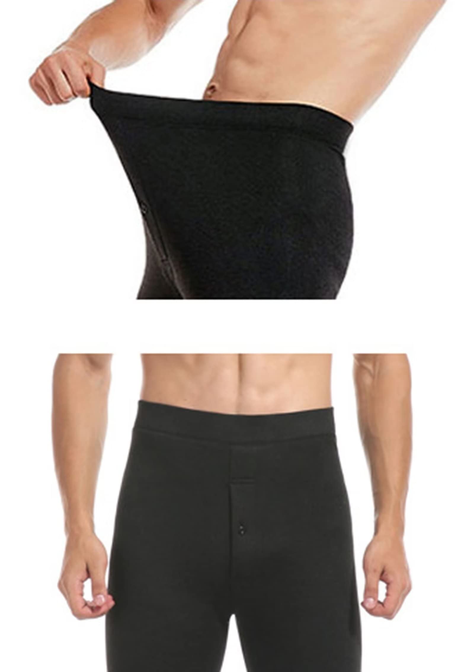 Mallas Termicas Hombre Pack 2 Pantalon Termico Invierno Calzoncillos Largos Termicos Cálido Extra Cálido