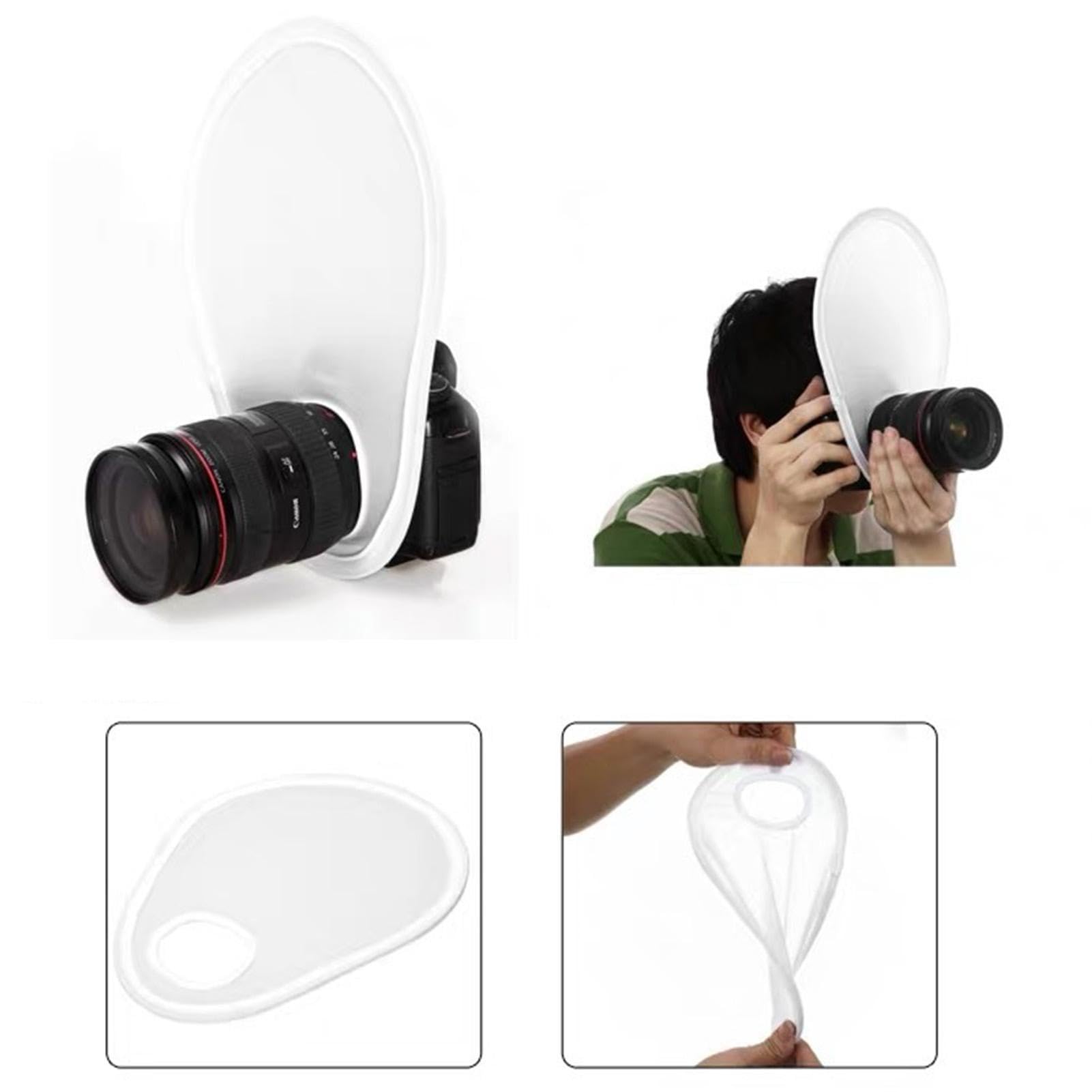 Dyfuzor makro, reflektor lampy błyskowej, fotografia modyfikatorów światła, okrągły reflektor świetlny, dyfuzor lampy błyskowej, wielokrotnego użytku i przenośny do eliminacji ostrego światła