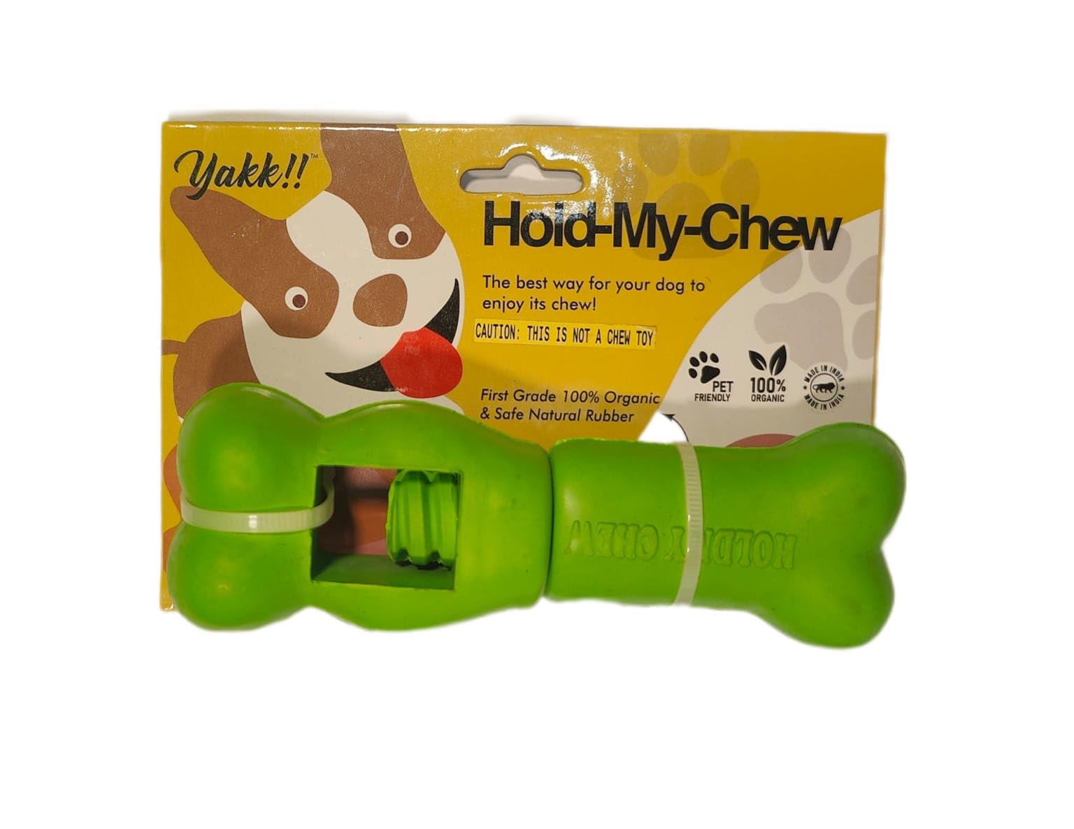 Yakk!! Hold-My-Chew Holder - for Dogs to Enjoy Their Medium/Large Yak Cheese chew/Cow Milk Chew better/100% Natural Rubber/for All Puppies & Dogs/Dental Stick/Teething Dental Care Dog Toy Green (B0D25BCW3Y) Amazon Price History, Amazon Price Tracker