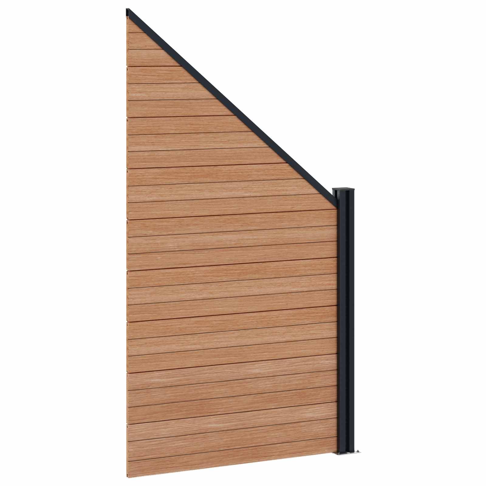 vidaXL zaunset 95 x 180 cm WPC und Aluminium Braun