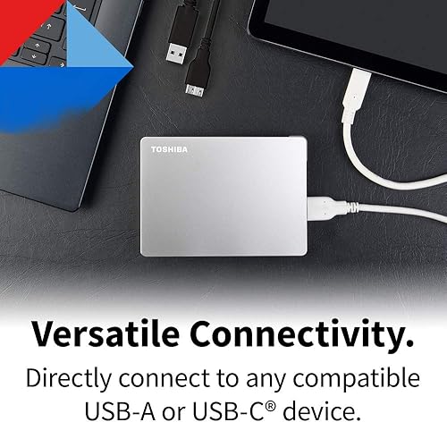 Miniatura 2 de Toshiba Canvio Flex - Disco duro externo portátil USB-C USB 30 plateado para PC Mac y tableta HDTX120XSCAA Plateado