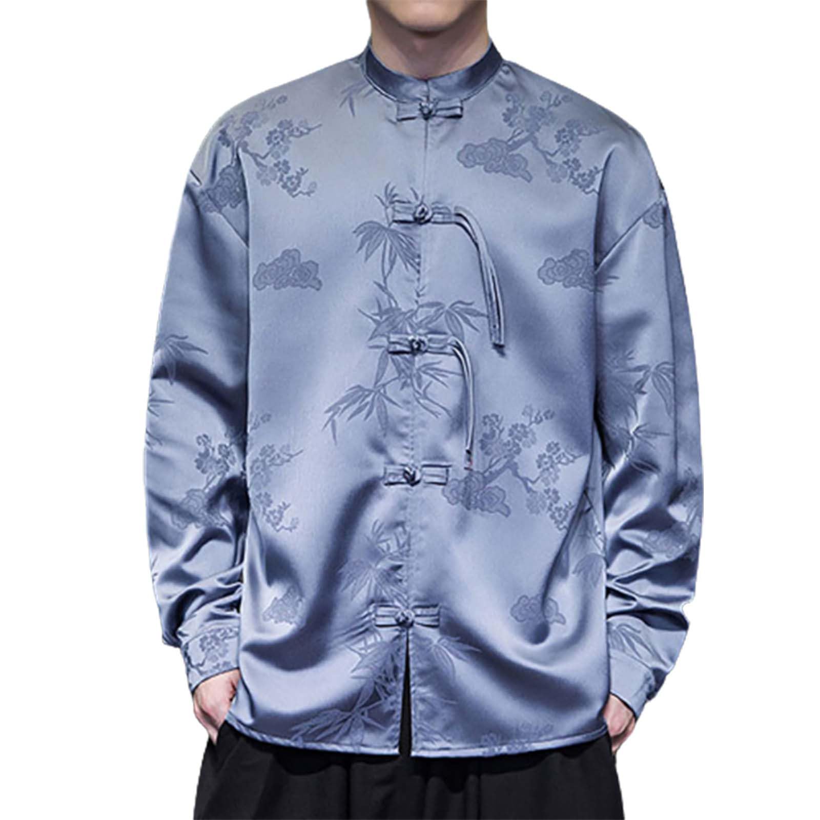 KonJimMens Oriental Tai Chi Kung Fu Asian Chinese Top Jacket Coat Oriental Tai Chi Kung Fu Asian Chinese Top Jacket Coat Men Hanfu Chinese Traditional Clothes