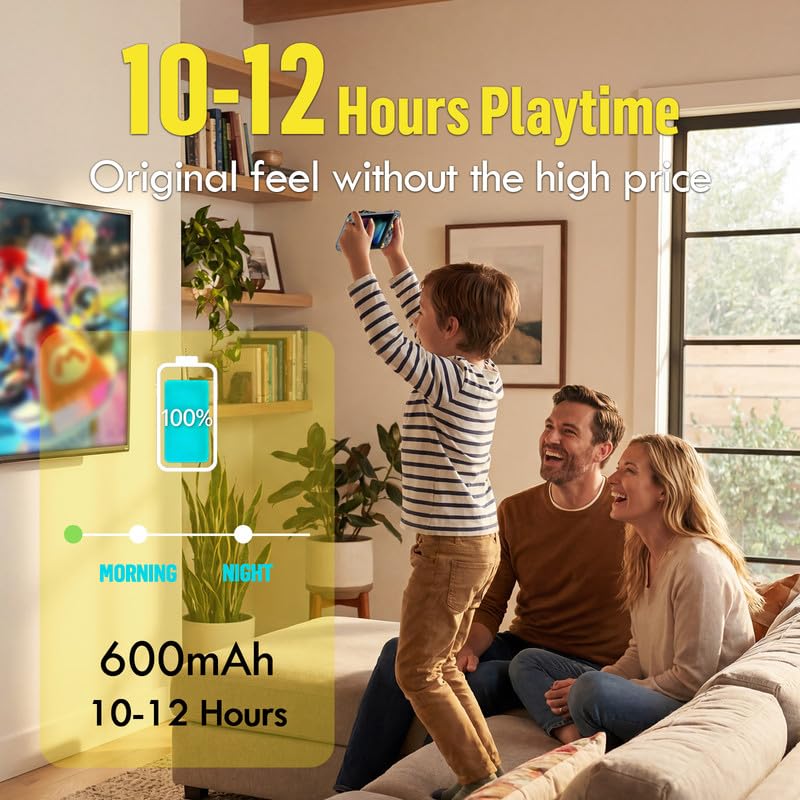 Ninconrep Wireless Switch Controller Joy with Zero Drift Hall Joystick, HD Rumble Gamepad for Family Party Games and Replacement Gift, Cons with Switch 1 OLED Lite Remote 5 615bEh2Sc5L