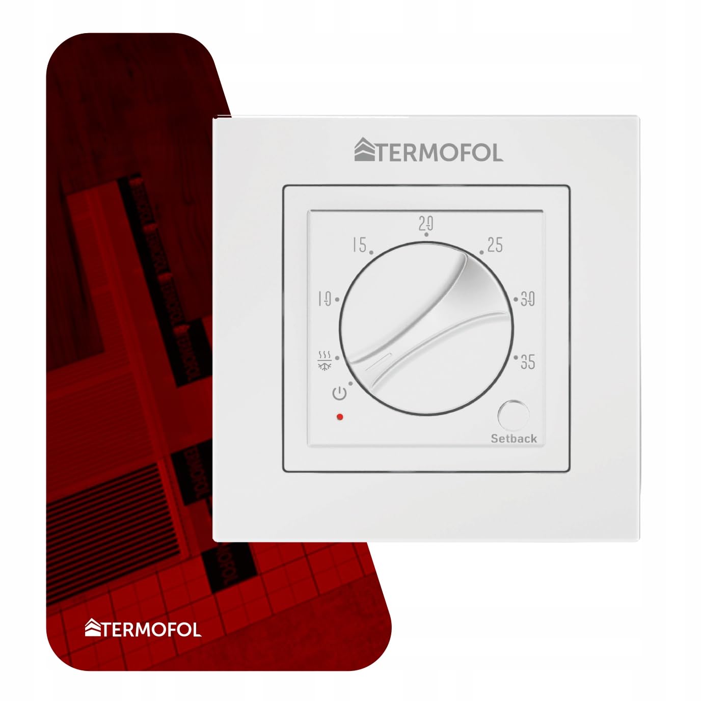 Termofol - Mata grzewcza | Kompletny zestaw do samodzielnego montażu | Moc: 150 W/m2 | Napięcie: 230 V | Powierzchnia 1,0 m² | Z termoregulatorem analogowym TF-H3