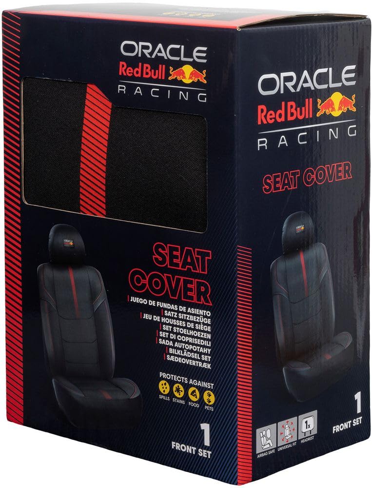RED BULL Racing Powerbar II Lot De 3 Housses De Siège Auto Noir/Rouge
