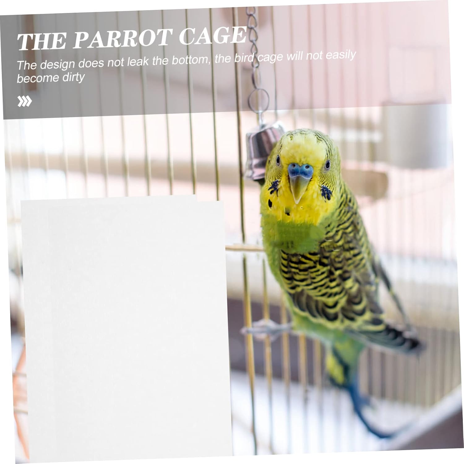 TOYANDONA 100pcs Disposable Bird Cage Liners Absorbent Paper Cushions for Parrots Safe and Bird Cage Accessories for Clean and Environment