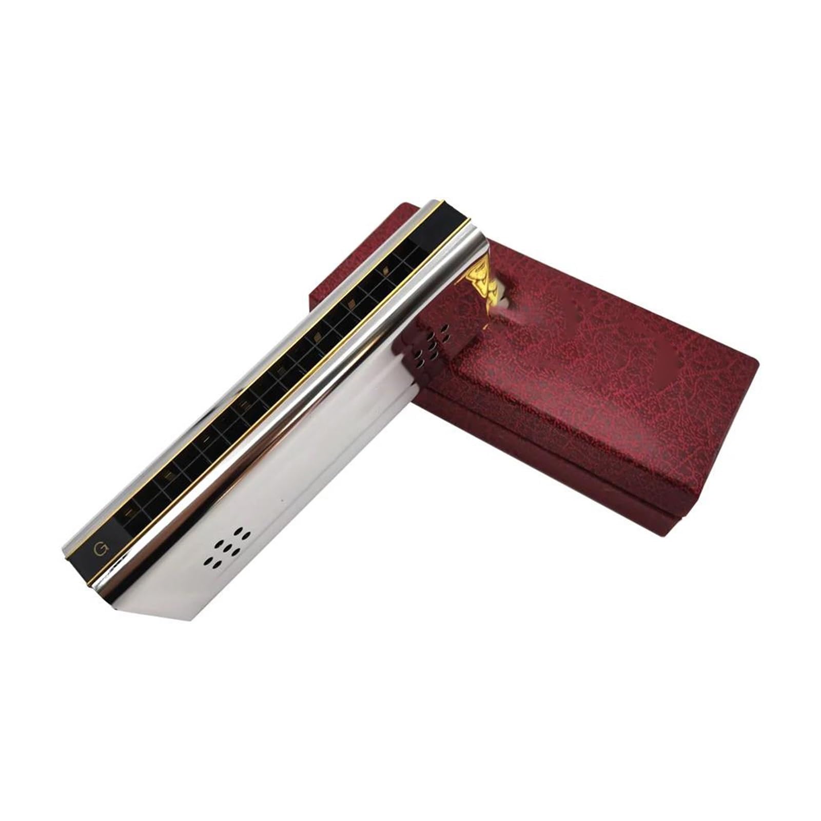 Harmonijka Ustna 10/16/24Hole Dwustronna Harmonijka Tremolo Diatoniczna Harmonijka Blues Harp C&G Dwustronne Klawisze Dla Dorosłych Graczy(16Hole)