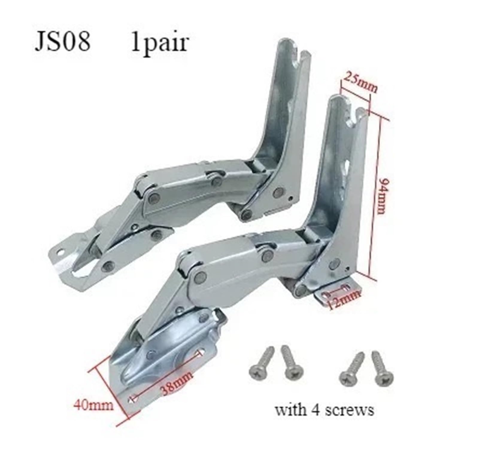 Kühlschrank-Gefrierschrank-Türscharnier JS99 JS08 JS88 Eingebauter Flacher Kühlschrank-Türschließer Ersatz Des Kühlscharniers(JS08-1pair)