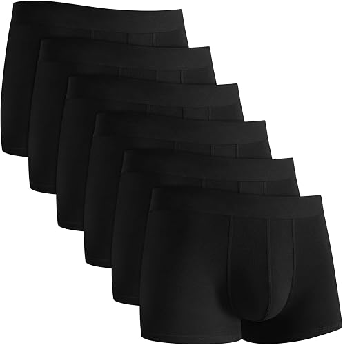 QINCAO Boxers Homme Lot de 6, Coton sans Logo, Confort Bien ajusté - 1