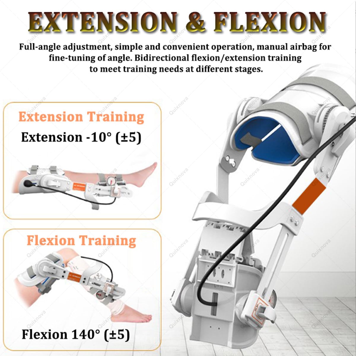 Máquina de Movimiento pasivo Continuo para Rodillas (-10°~140°) - Equipo de rehabilitación de Rodillas - Máquina de tracción para Miembros Inferiores - Equipo de rehabilitación de piernas
