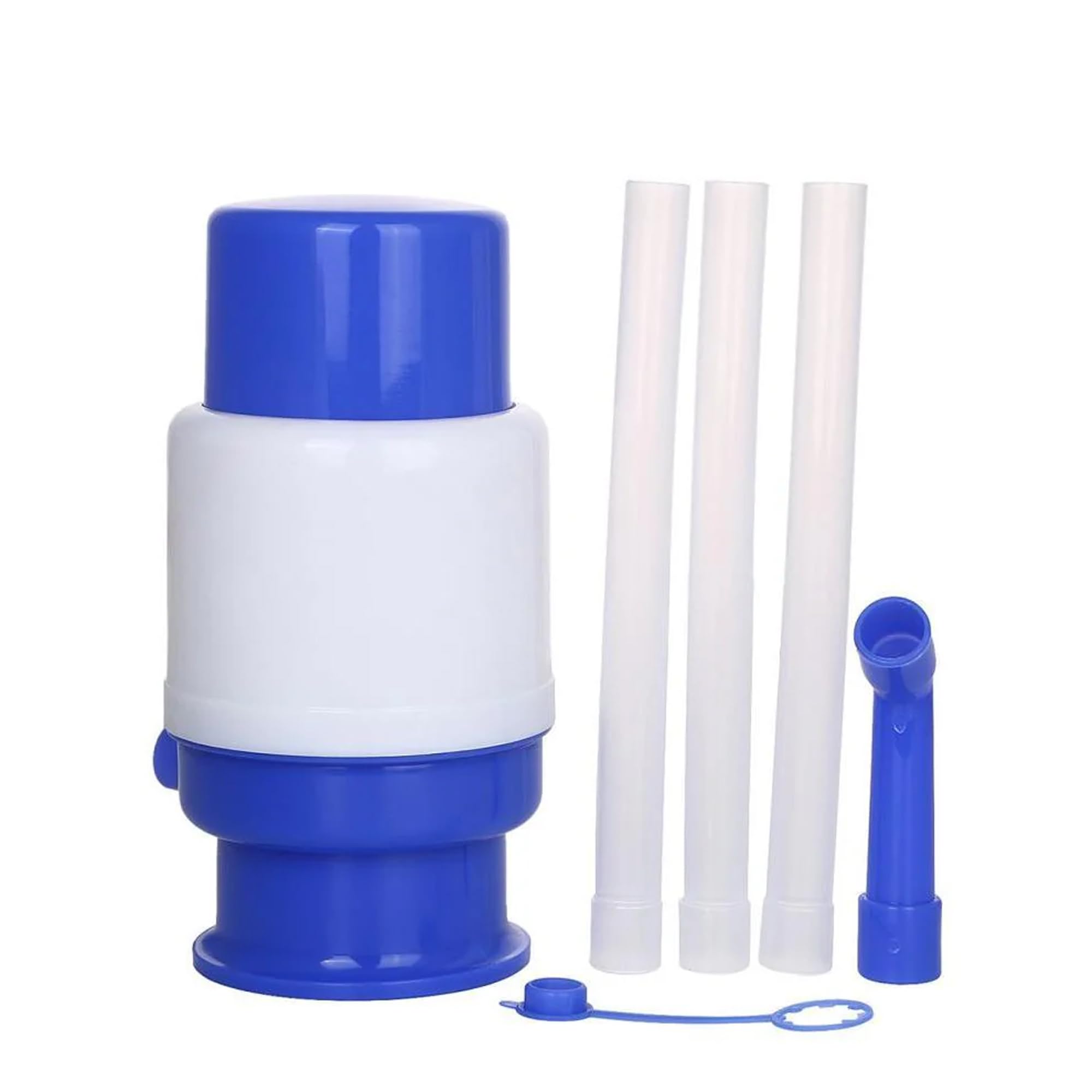 Sulfar H2O Hand Press Manual Water Pump Dispenser for 20 Litre Drinking Bottle Can for Home Office Outdoor (White, Blue)