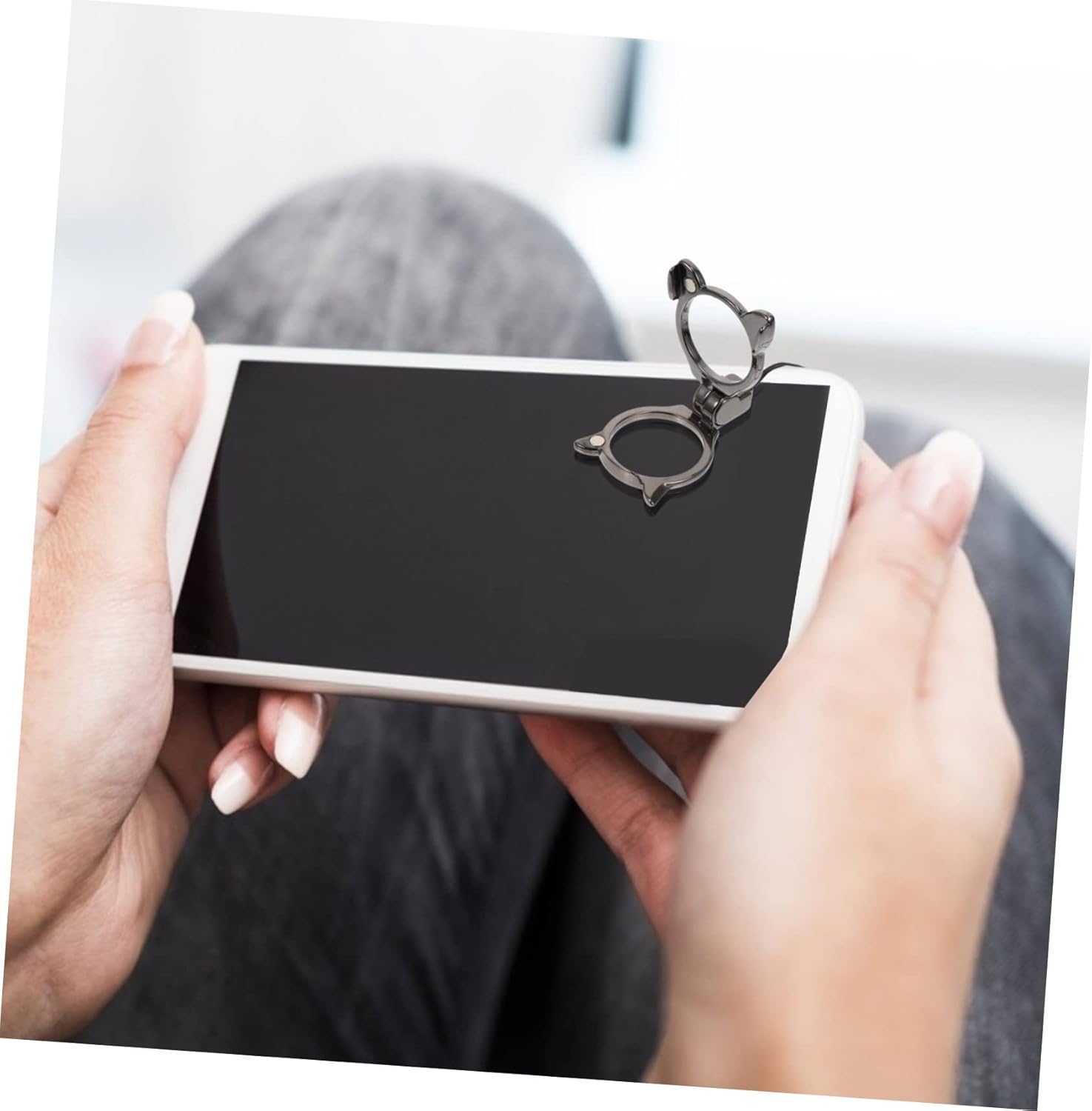 Hemoton 3 Pcs Bracket Ring Phone Accessories Phone Tether Cartoon Lanyard Ring Cat Lanyard