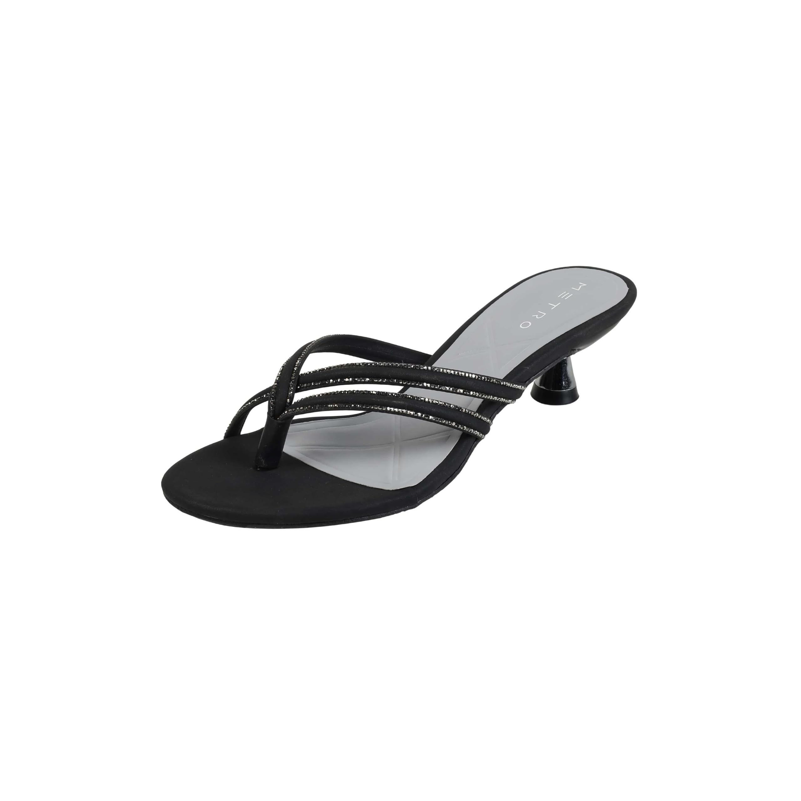 metro Women's Open Casual - Heels with Kitten Black Heel UK/5 EU/38(40-395)-picture-24