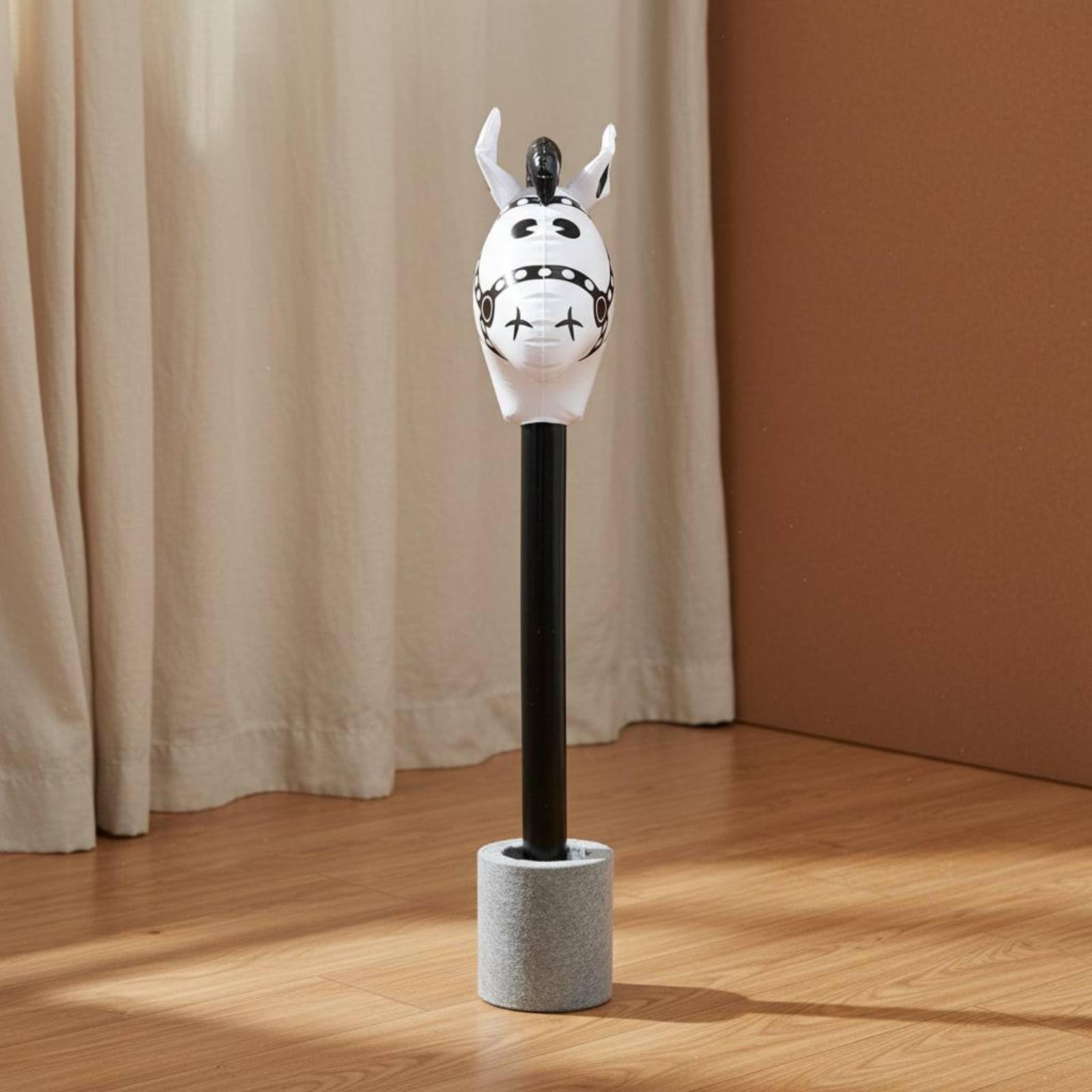 Cheval Gonflable Jouet Tête Cheval Accessoire Spectacle Décor Événement PVC Léger Agréable au Toucher Valve Anti-Fuite Convient aux Jeux Fêtes d'enfants Pièces Scolaires Réunions, Rouge