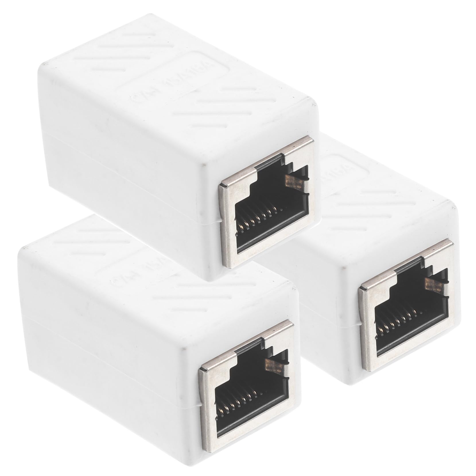 DOITOOL 5 Set Connettore Del Cavo Di Rete Rj45 Usb C Femmina A Femmina Piatto Wifi Micro Adattatore Ethernet Estensore Ethernet Connettore Cat6 Accoppiatore Gatto 5 Abs Bianca 3 Pezzi * 5