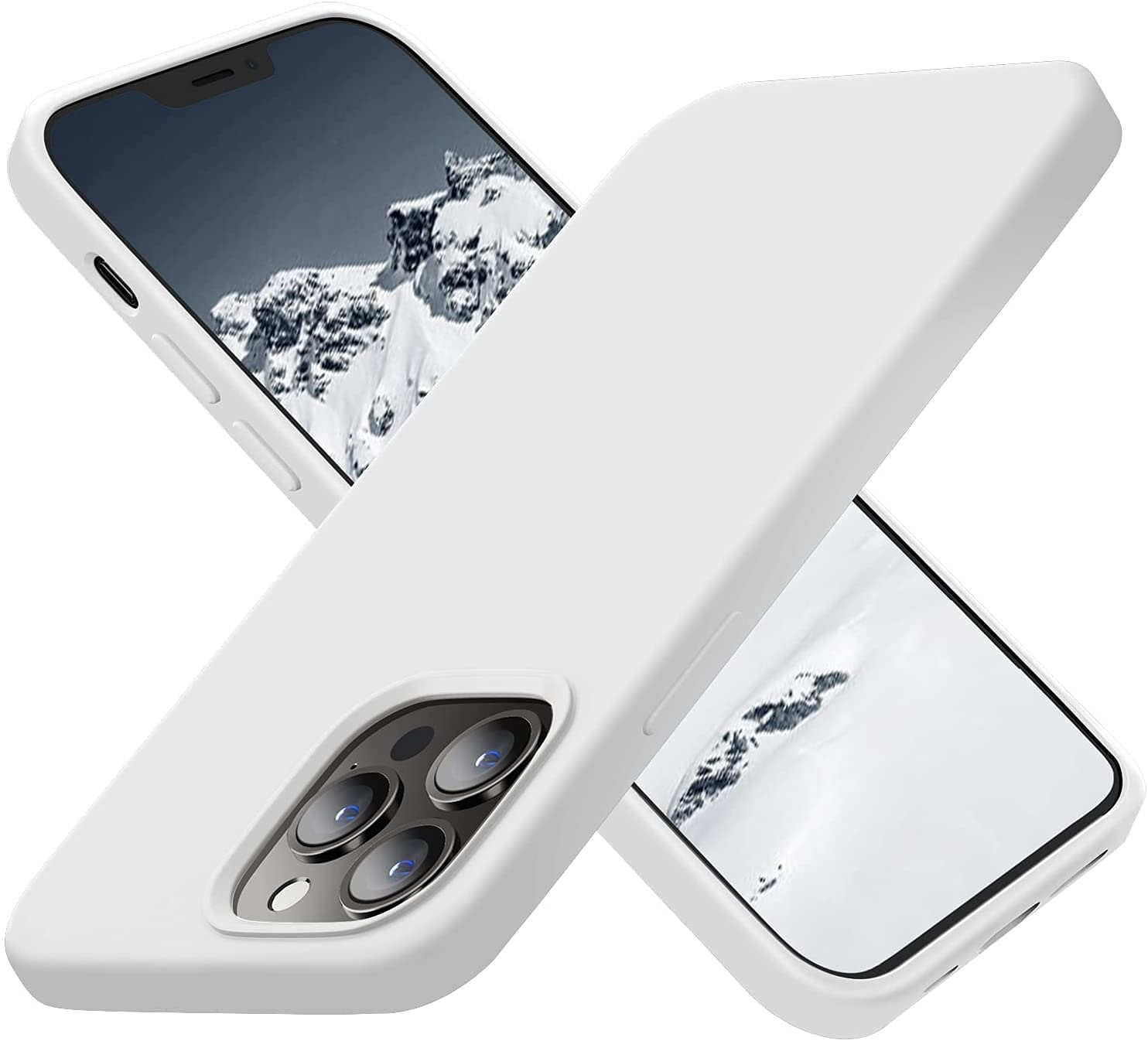 DIZORO Microfiber Candy Case Compatible for iPhone 13 Pro Max White
