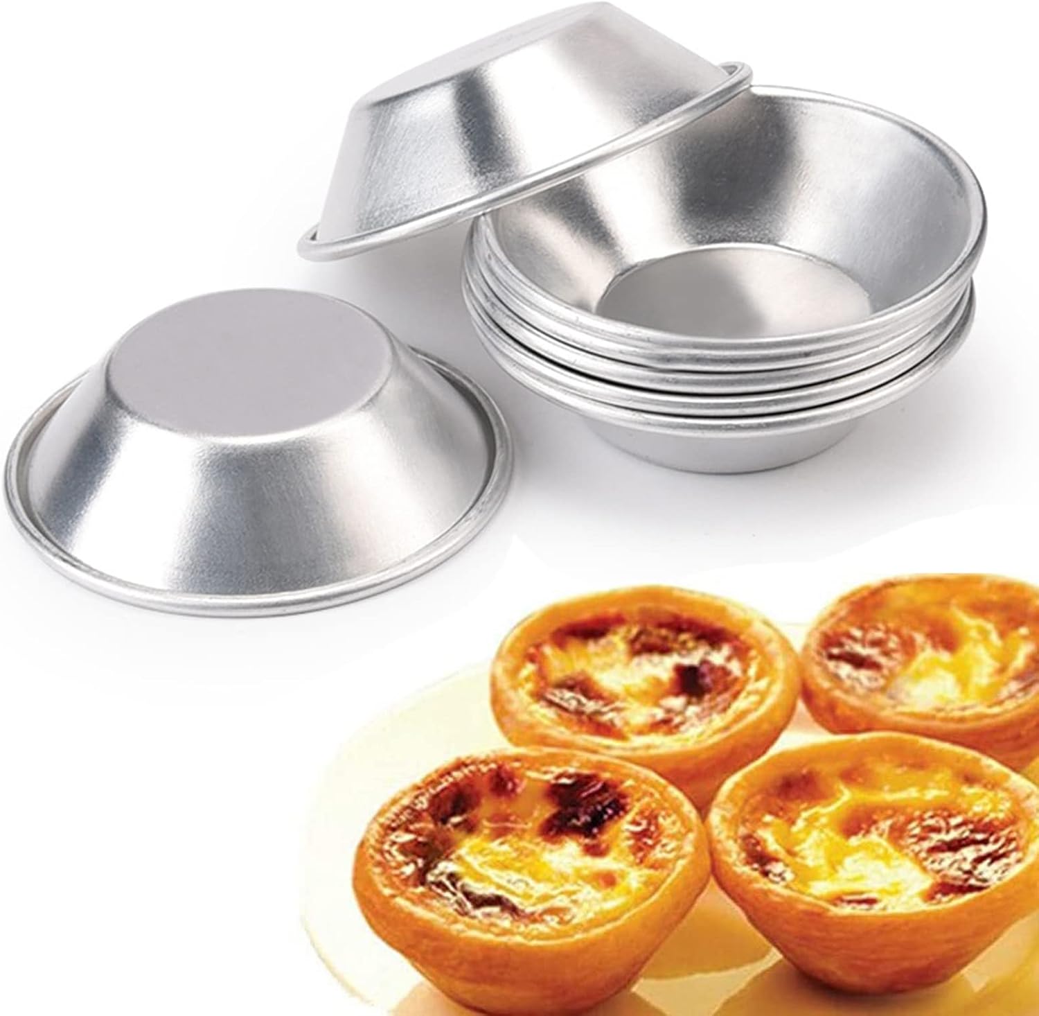 25 Pack-Egg Tart Mold,Mini Pie Muffin Cupcake Pans Egg Tart Bakeware Non-Stick Baking Cups
