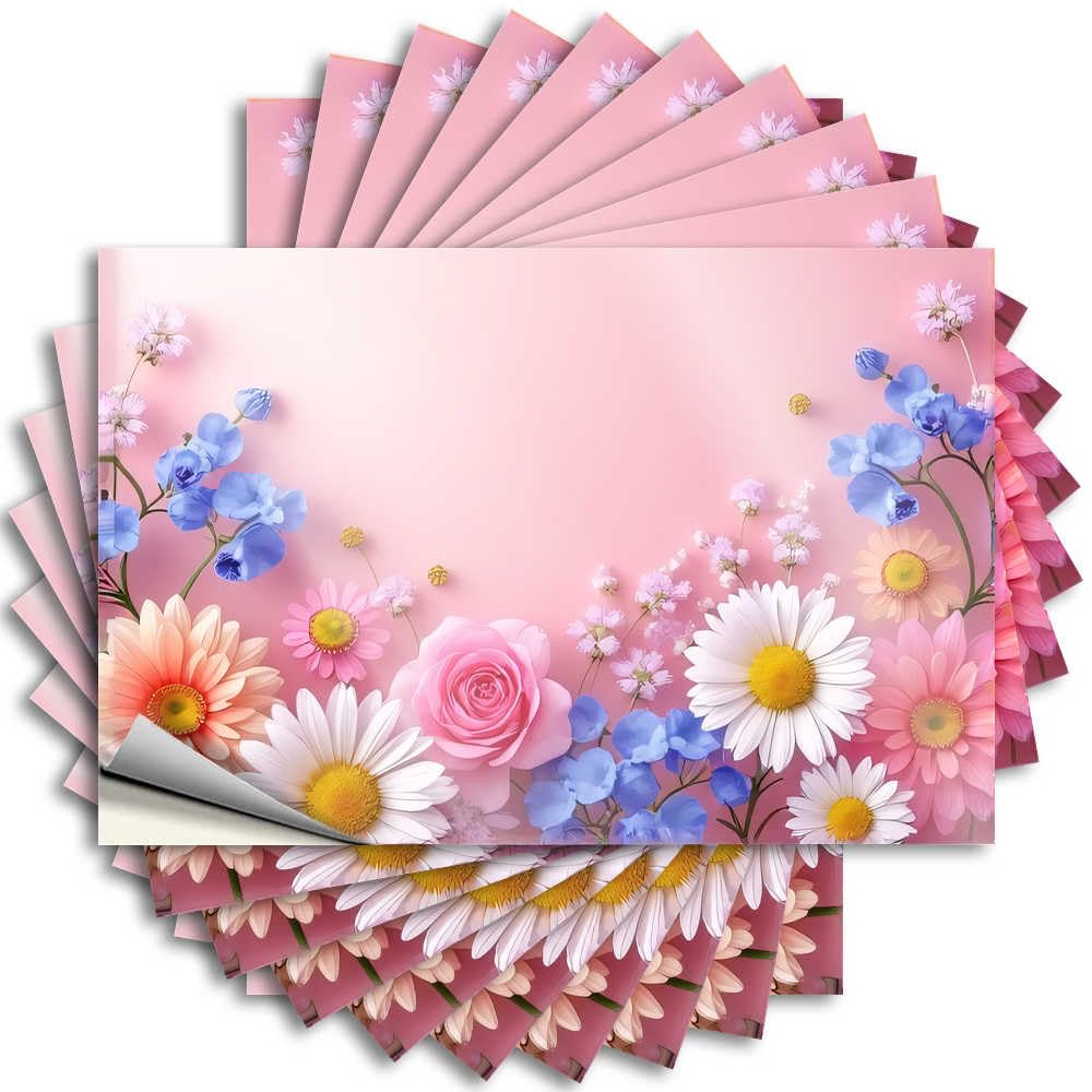 Abipuir - Funny Floral Fantasy Bumper Sticker - A Colorful Flower Garden, 10 Christmas Car Stickers, Funny Garage Signs for Men (12 x 18 cm)