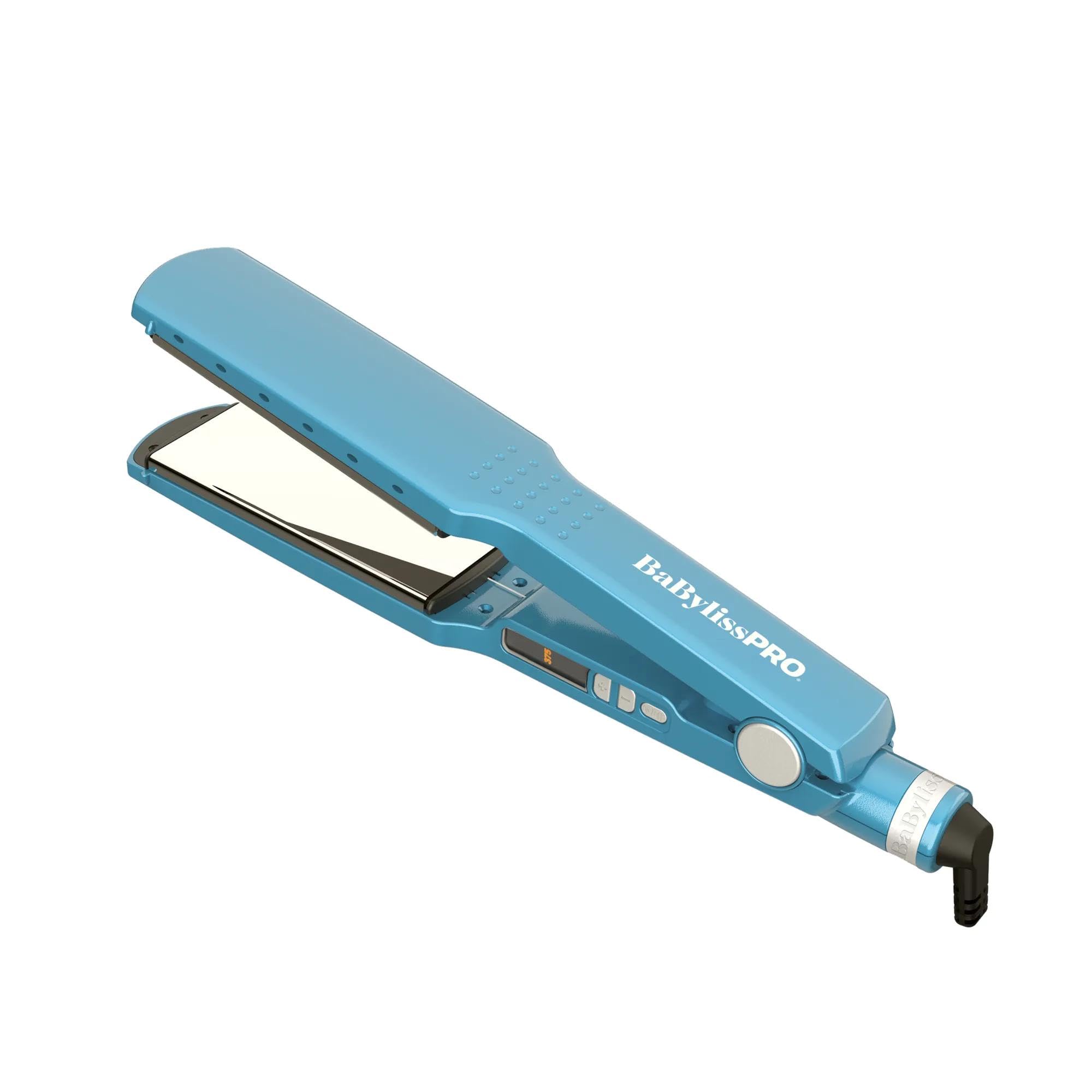 BabylissPRO Nano Titanium Ionic Hair Straightener, Professional Flat Iron for All Hair Types 1 3/4 Inch