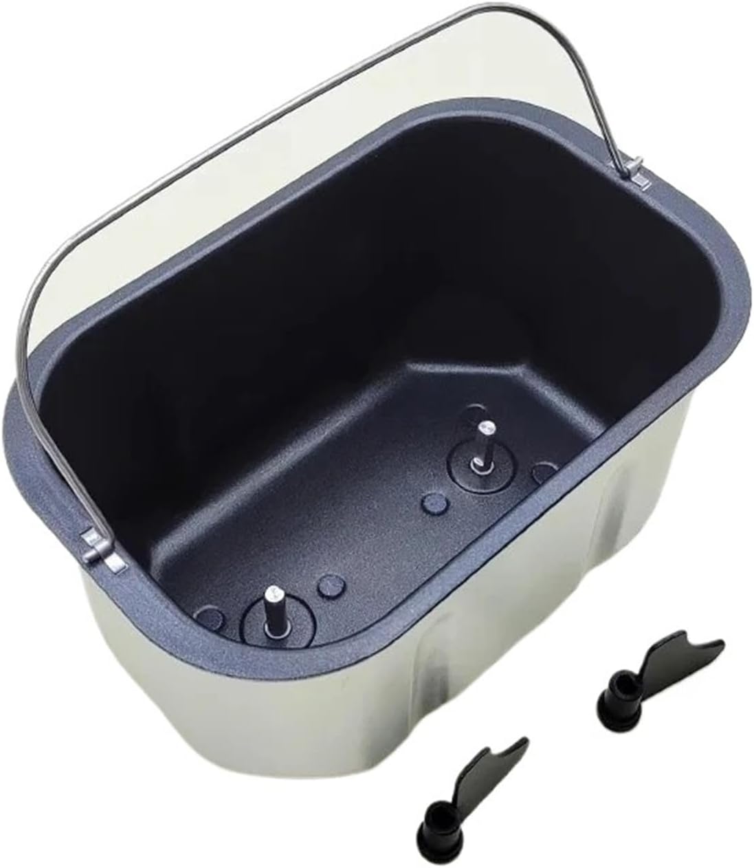 Compatible for Centek CT-1415 Bifinett KH1170 Prima ABM6 Bread Machine Barrel + 2Pcs Blades Replacement Bread Barrel