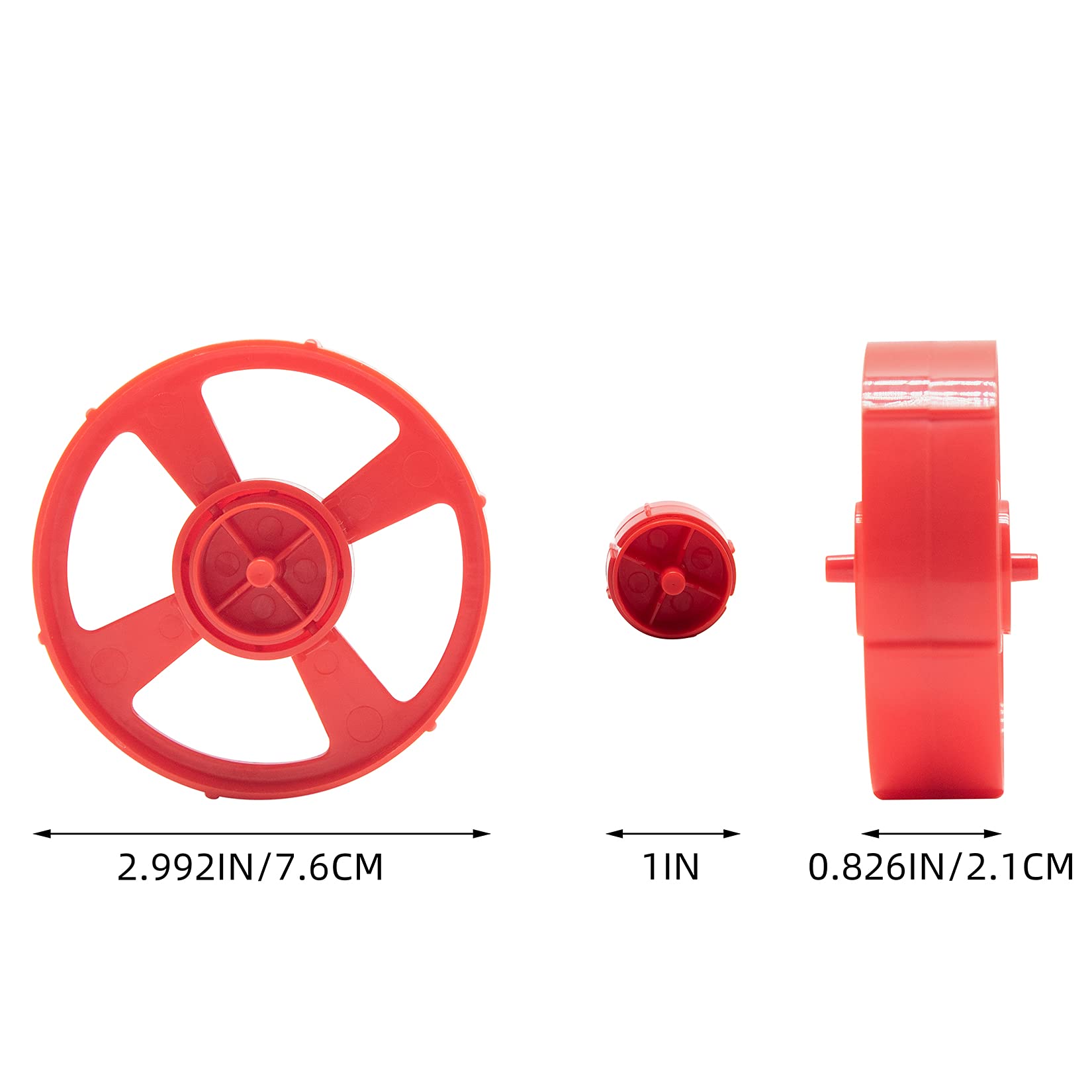 Dozownik taśmy biurkowej samoprzylepny uchwyt na rolkę (pasuje do rdzenia 2.5 cm i 7.6 cm) z obciążoną antypoślizgową podstawą, czerwony