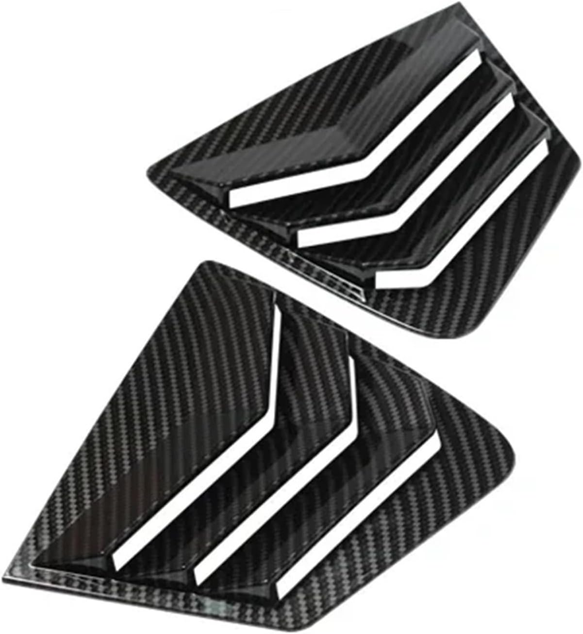 Compatible with Honda Civic 9th Gen 2011-2015 Sedan Rear Side Window Louvers Air Vent Scoop Shades Cover Trim Blinds Carbon Style(Carbon Look)