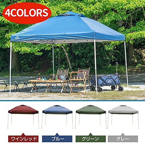 lixinixil タープテント ワンタッチテント BBQ キャンプ アウトドア用品 3m×3m BIGテント lx00135 (グレー) 2枚目