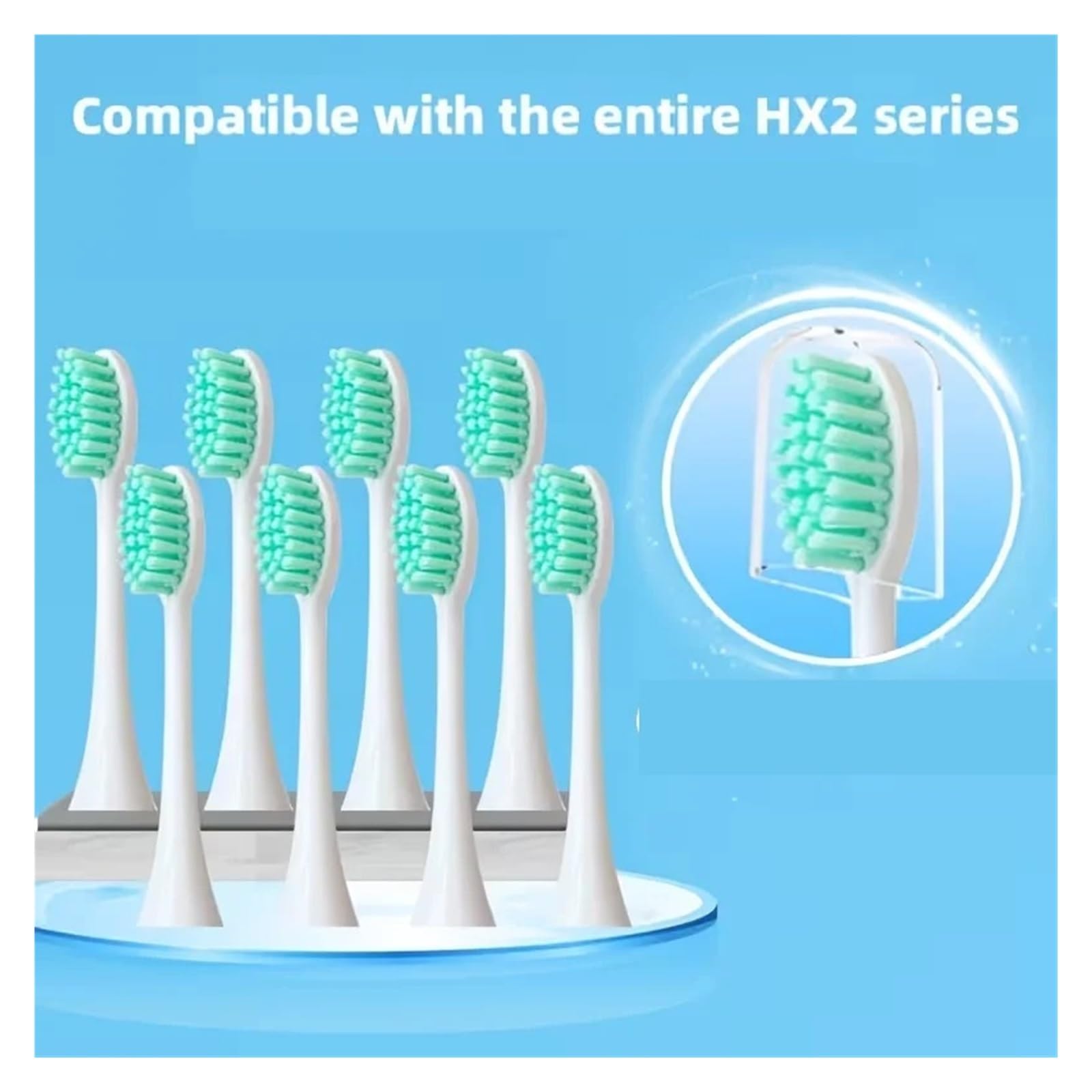 Cabezales de repuesto, compatibles con Philips, HX2021 HX2421 | Cabezales de cepillo de dientes eléctrico for HX2431 H-X2033 H-X2421 HX-2431 HX-2451 HX2461 HX2471 HX2023(10PCS)