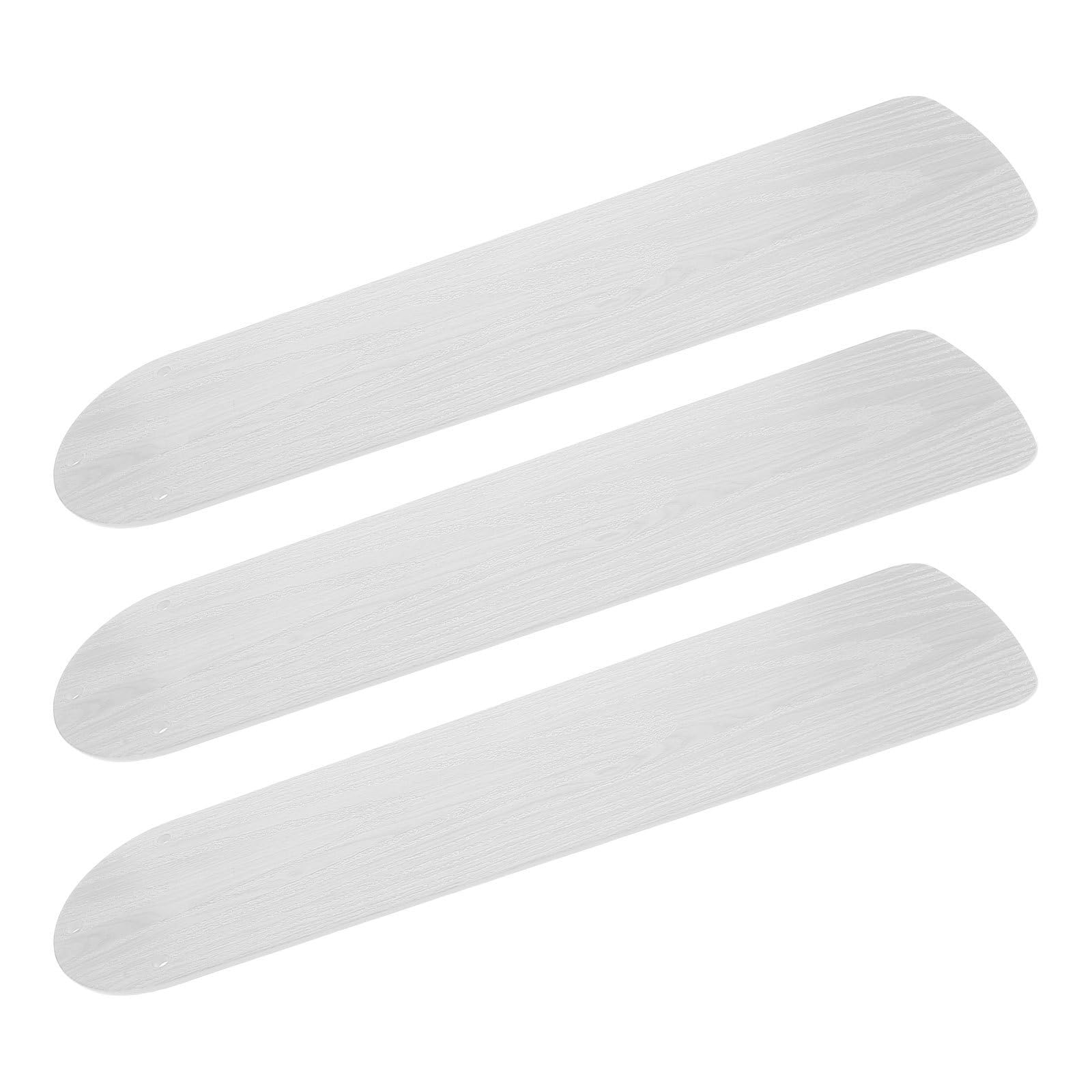 Pales de ventilateur résistantes lot de 3 rechanges en plastique blanc effet bois