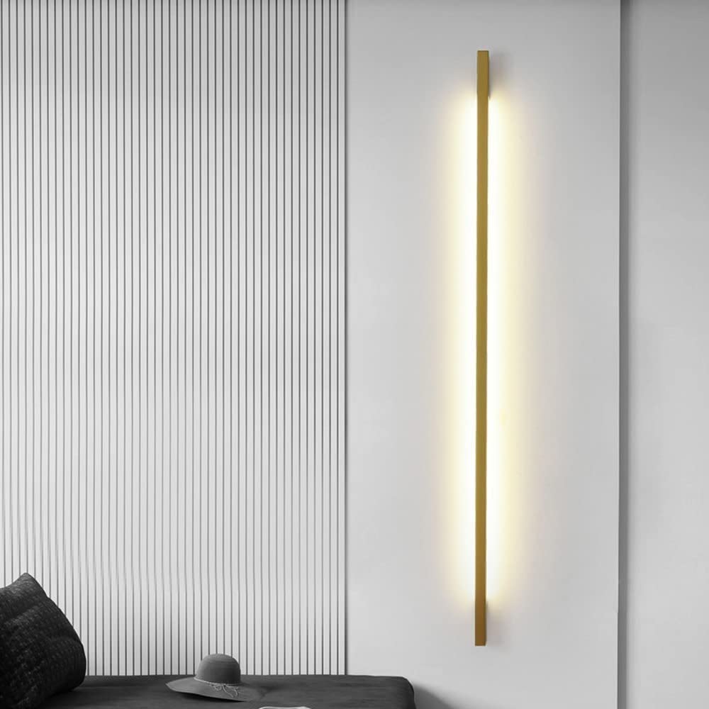 Nowoczesna lampa ścienna LED, 120 cm, liniowa, 3 tryby kolorów, oświetlenie wnętrz, 20 W, do salonu, sypialni, restauracji