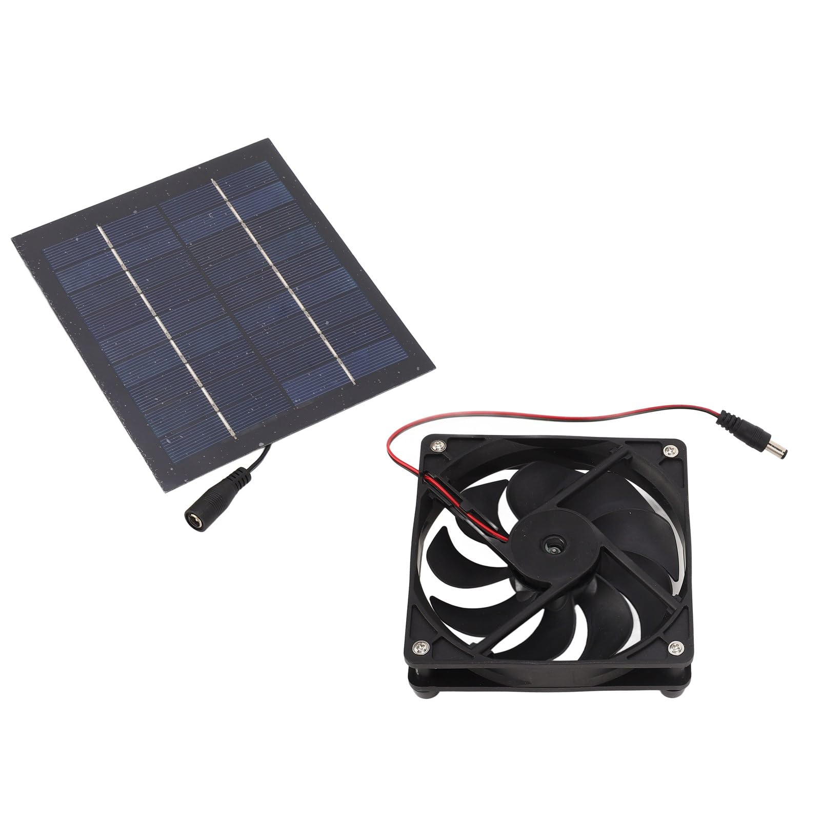 Kit Ventilatore Alimentato a Energia Solare da 50W, Ventosa di Raffreddamento a Parete, Ventola di Scarico Solare per Serre Capannoni di Scarico per Finestre di Pollaio