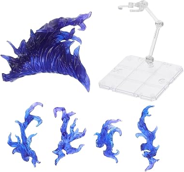 iplusmile Action Figure Stand with Flame Effect Parts Diy Assembly Doll Rack Toy Model Holder Display Base with Stable Bottom for Figurines 1 Bracket 5 Accessories 4 Screws 4 Nuts