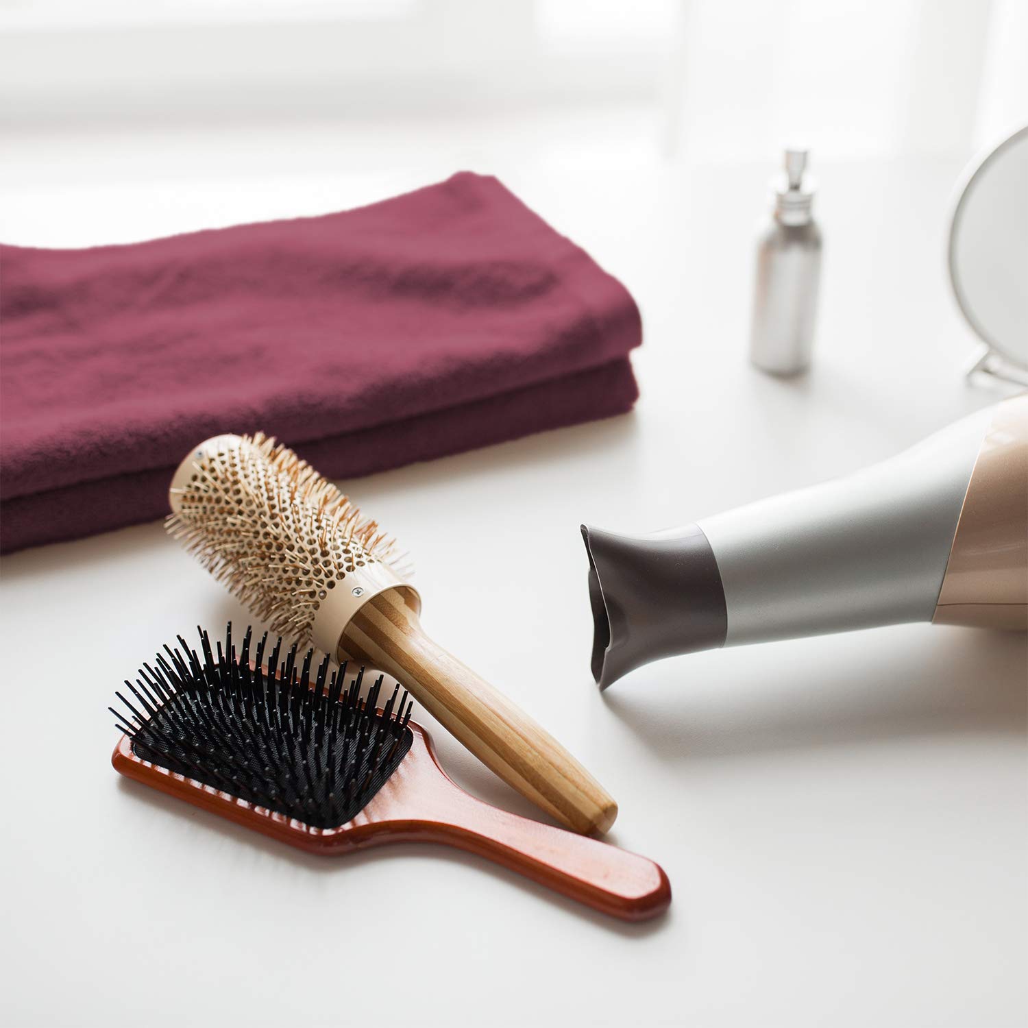 Arkwright Bleach Safe Jr. - Toallas de salón (Paquete de 12) 100% algodón Hilado en Anillo, Suave, de Secado rápido, súper Absorbente, Toalla de Mano para cosmetología, SPA, tratamientos faciales, 16