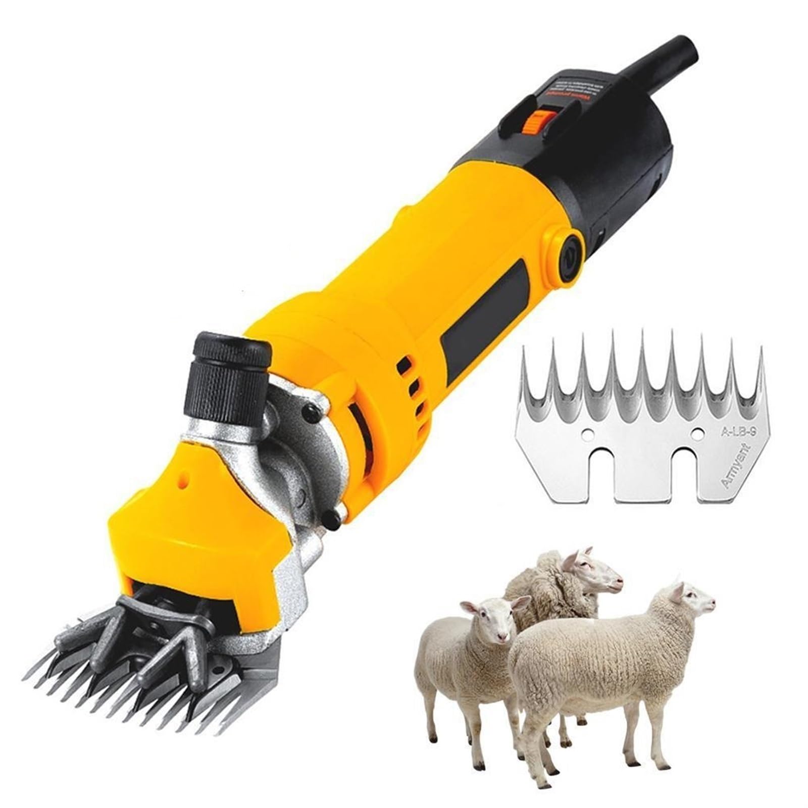 Cortadora de esquila eléctrica for ovejas, 1000W, 9 Engranajes, Ajuste de Afeitado de Lana de Cabra, Herramienta de Corte de Empuje, máquina de Tijera Potente