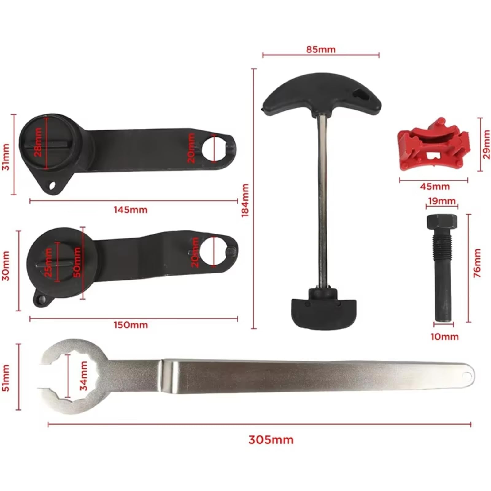 Compatible con Seat para Leon 2013 Reemplazo del Juego De Herramientas De Bloqueo De Tensión De Sincronización del Árbol De Levas del Motor Herramienta Calado Motor