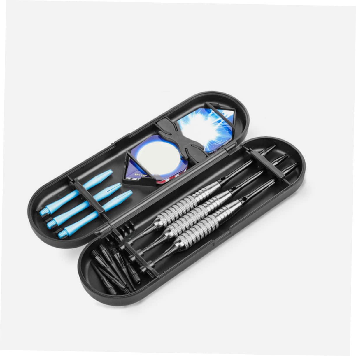 Mikikit 2sets Dart Storage Case Outdoor Travel Case for Steel Tips Organized Carry Slots 2pcs*2