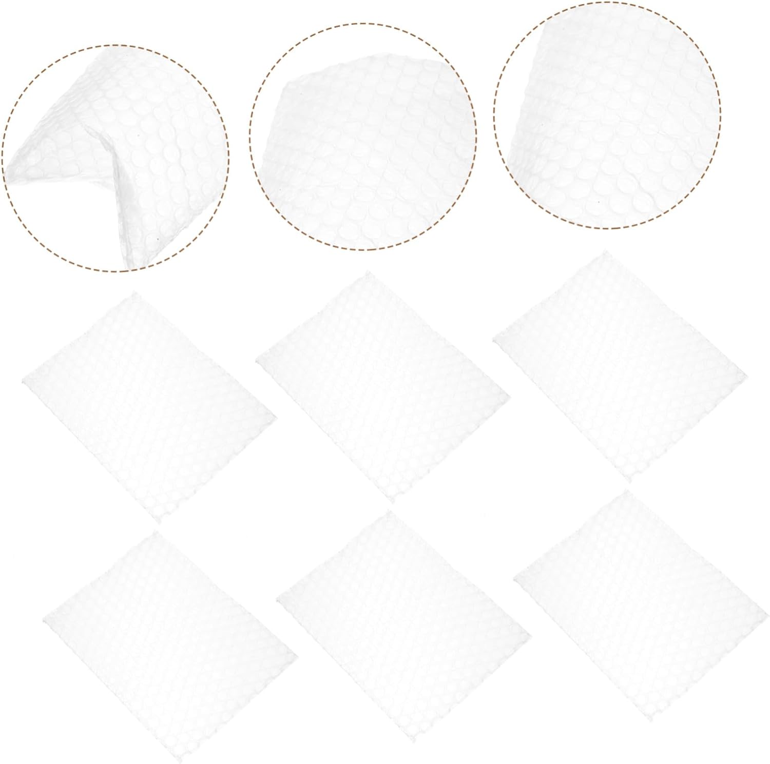 Unomor 100Pcs Clear Bubble Pouch Double Wall Protection Packaging Bubble Pouches for Moving Shipping and Storage for Business Packing Supplies