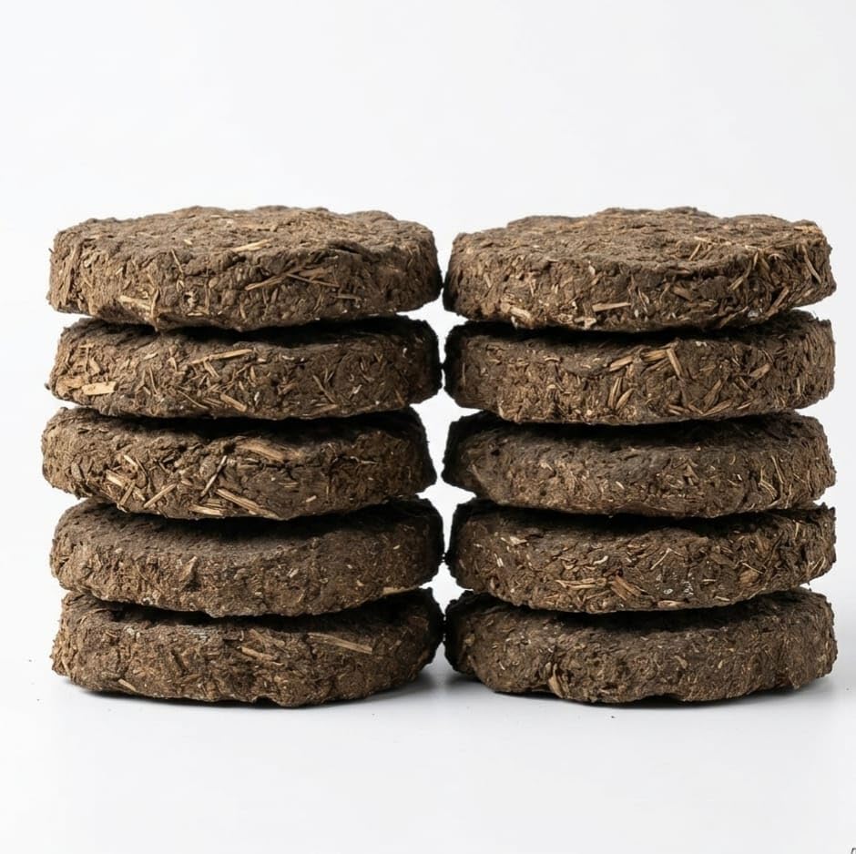 Desi Cow Dung Cakes Upla Goytha, for Pooja Hawan & Traditional Rituals, with dhoop and Scented dhuman, Pack of 10 for Hawan, Pooja & Agnihotra-image-15
