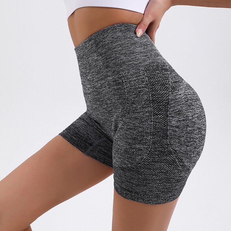Image of Women's Gym Shorts Booty Scrunch High Wasit Seamless Sports Shorts Workout Push Up Shorts Cycling Fitness Running Shorts