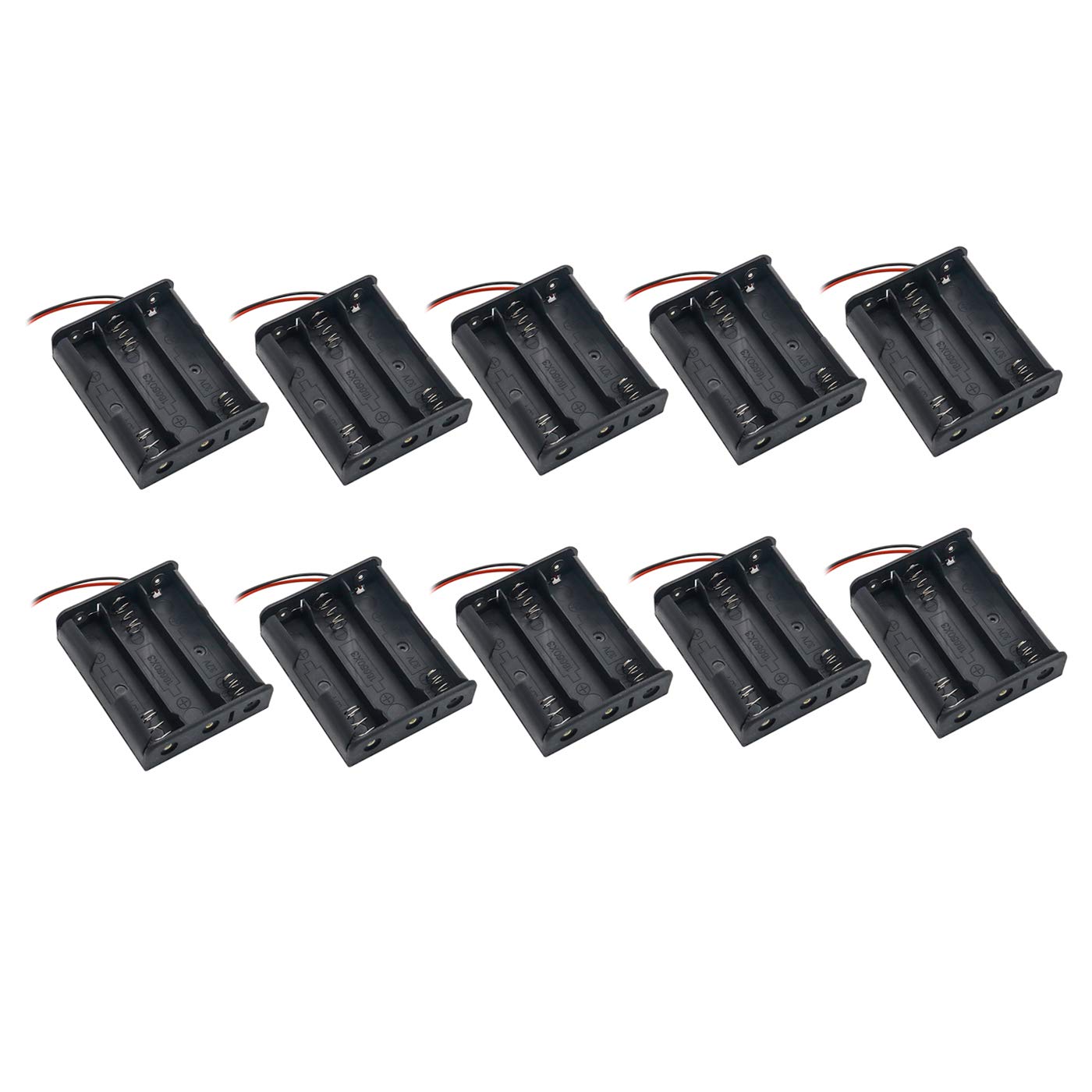 Electronic Spices Pack of 10 18650 Battery Holder with Leads 3.7v 18650 Battery holder 3-Slot - Wire Leads-picture-32