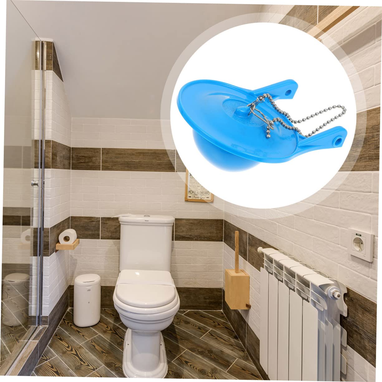 SHINEOFI 3 Sätze Toilettenflapper Ersatz Für Toilettenspülung Mit Kette Und Haken Für Ältere Toiletten Effizienter Wasserspareinsatz Einfache Installation 2 Stücke * 3
