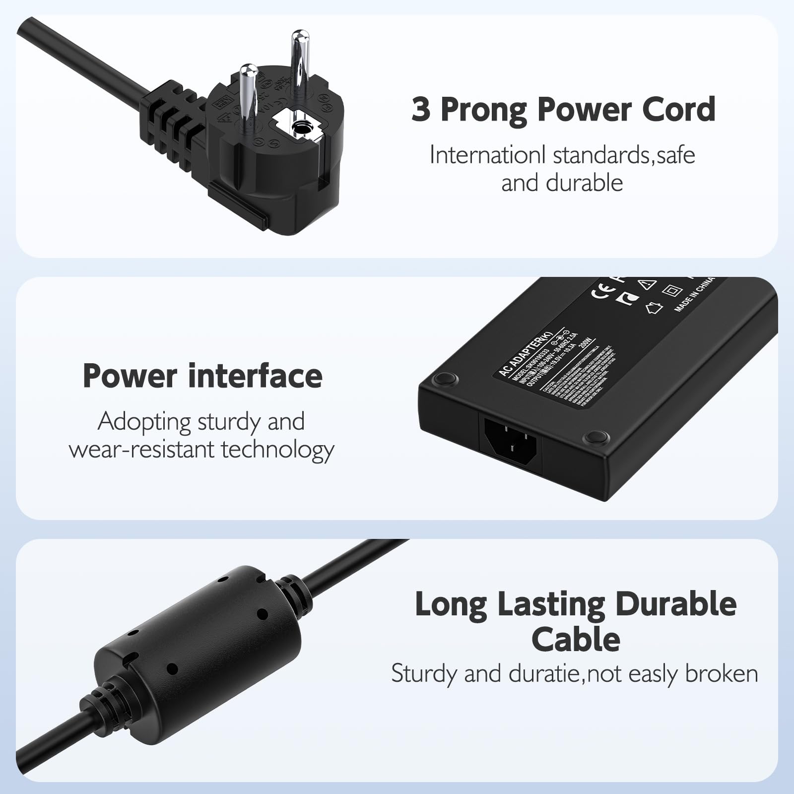 Caricabatterie 200W Per HP Envy 15/16/17 E Pavilion Gaming 15/16/17 – Alimentatore Compatibile 150W/135W/120W Con Connettore 4.5x3.0 Mm