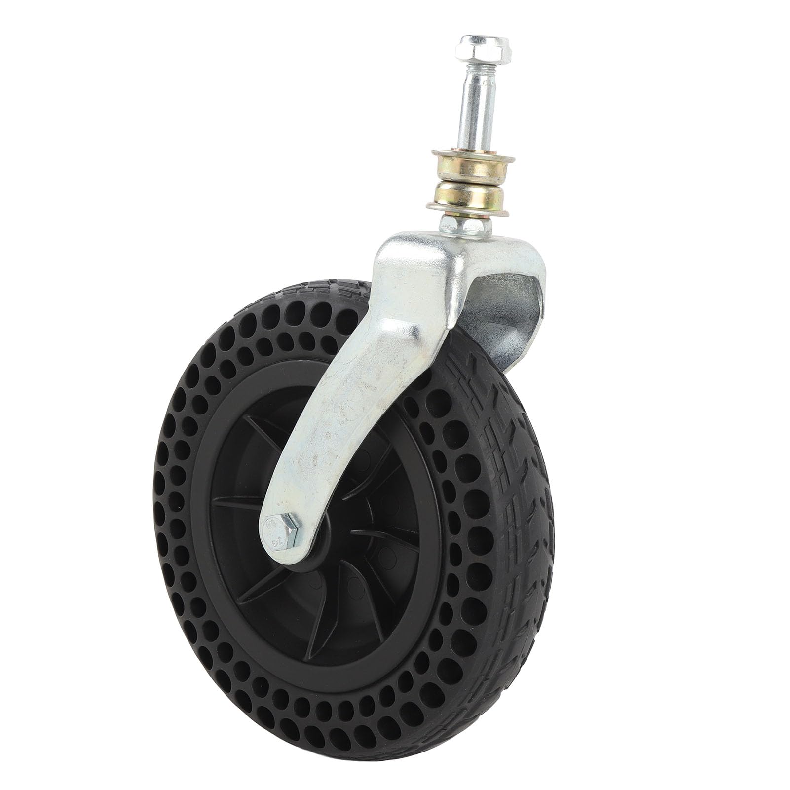 Ruota Anteriore del Carrello da 8" Antiscivolo, Resistente, con Cuscinetti di Ricambio, in Gomma TPE, Solida Ruota per Carrello, Carico di 75 Kg, per Varie applicazioni. Dimensioni: 8