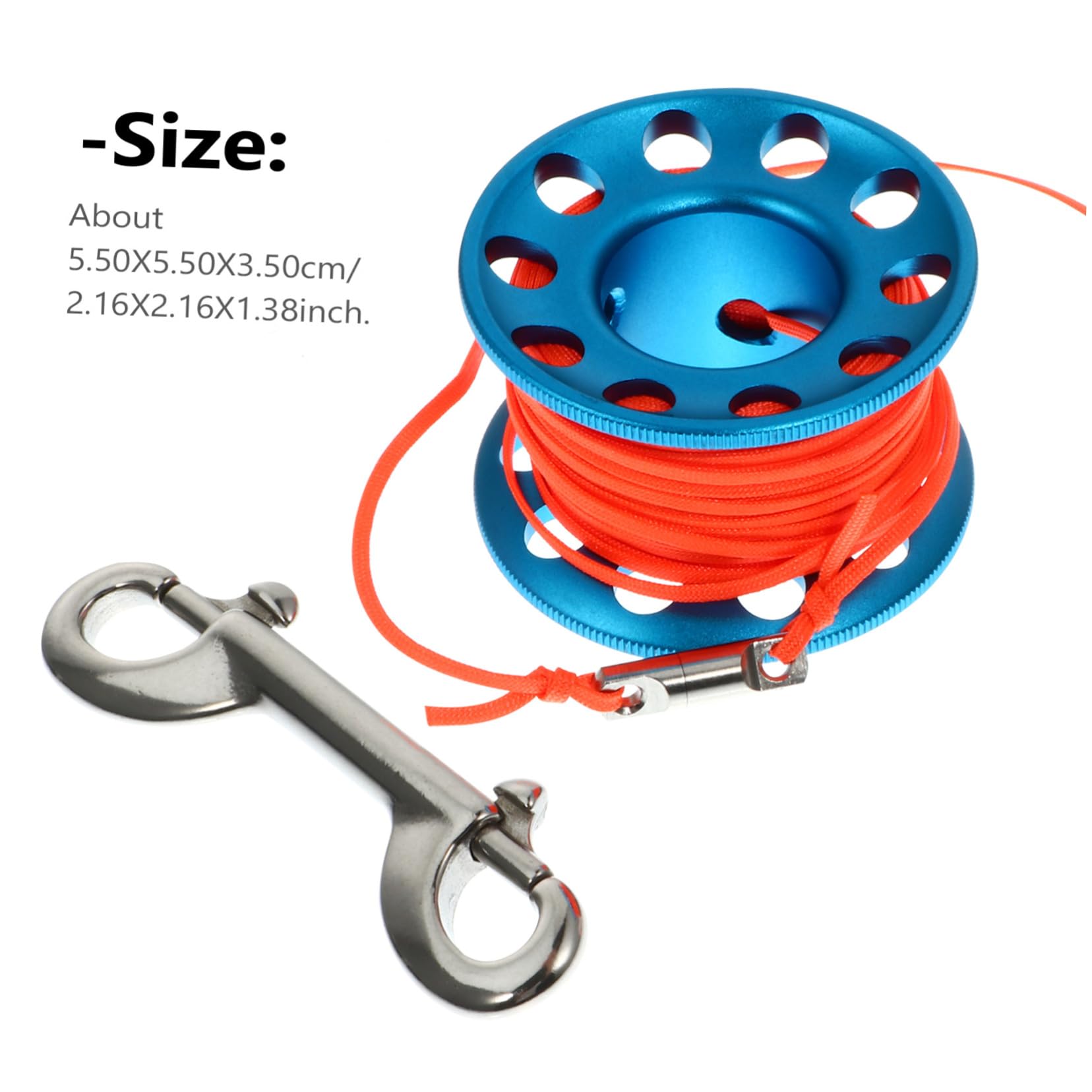 Alasum Underwater Accessory Aluminum Alloy Wire Wheel Buoy Scuba Spool Reel Signal Buoy for Divers Family Friends